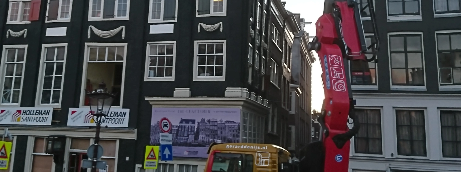 Hijswerk in Amsterdam