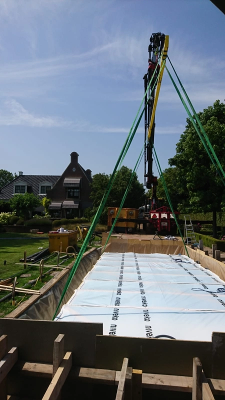 Boom uit tuin hijsen